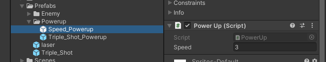 Script in Speed_Powerup named “PowerUp”